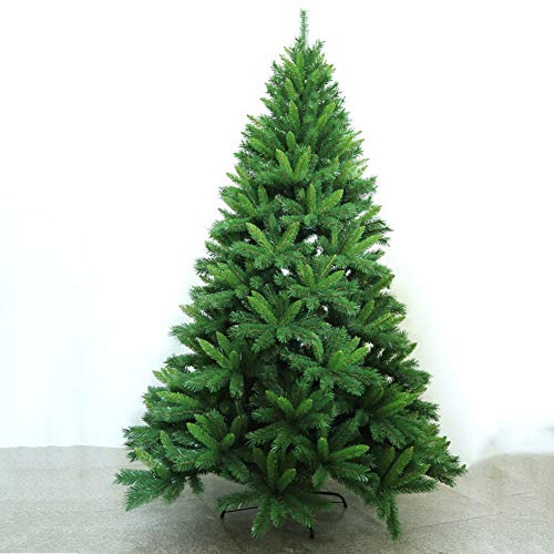 6 Fuß hochwertiger künstlicher Weihnachtsbaum aus Fichte, aufklappbar, natürliche alpine Massivmetallbeine, umweltfreundlich, traditionelle Dekorationen für den Innenbereich, grün, 6 Fuß (180 cm), das von WYUYIW