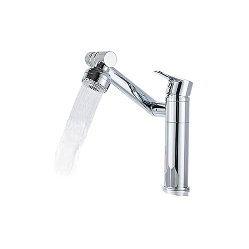 Beckenmixer Moderner Badezimmermixer Tap Schwarz/Chrom-Waschtischmischer Einer Hebel Heißer und kaltes Wasserfall Tipp (Farbe: ZCM-CP) von WYUYIW