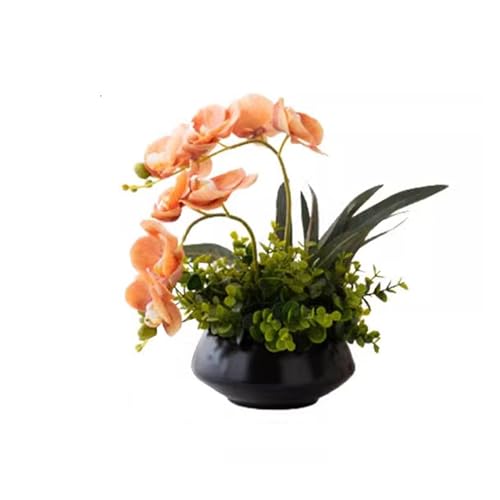 Künstliche Blumen für den Außenbereich, simulierte orangefarbene künstliche Blumen, klassische chinesische Topfpflanzen, Wohnzimmer, Arbeitszimmer, künstliche Pflanzenornamente für den Innenbereich, von WYUYIW