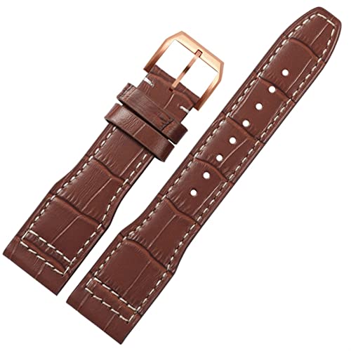 WYUYIW 22 mm The Top Leder-Uhrenarmband für IWC IW326201 / IW377701 Big Pilot Series Echtleder-Uhrenarmband von WYUYIW