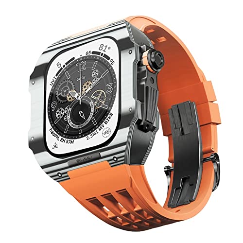 WYUYIW Kohlefaser-Uhrenarmband-Set für 8/7/6/5/4/SE-Serie, für iwatch 44/45 mm Uhrenarmband, Luxus-Uhrenarmband, Uhrenarmband-Upgrade und Ersatz-Set von WYUYIW