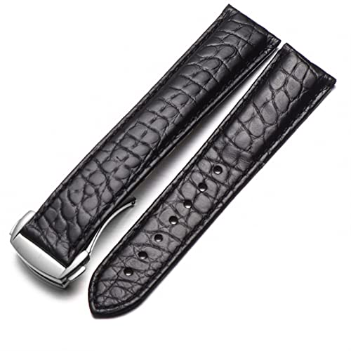 WYUYIW Krokodilleder Uhrenarmband Herren- und Damenstil für Omega Seahorse Deville 18mm 19mm 20mm Original Uhrenarmband von WYUYIW