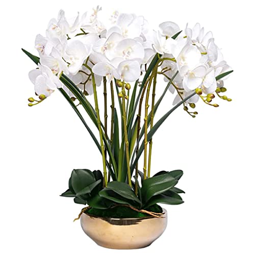 WYUYIW Künstliche Orchideenblumen, 8 Köpfe, künstliche Phalaenopsis-Blumen, Topforchideen, künstliche Pflanzen, künstliche Orchideen, Klassische künstliche Blumen, natürlicher Look von WYUYIW