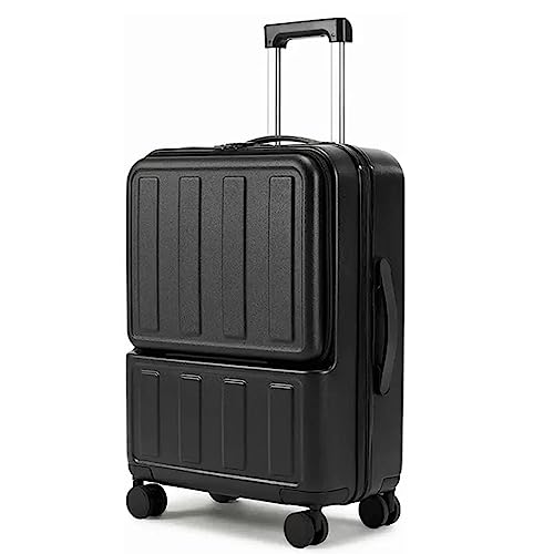 WYYDHGBF Aluminiumkoffer, Koffer mit USB-Ladeanschluss, erweiterbar, mit Rollen/TSA-Zahlenschloss, geeignet für Reisen, Urlaub von WYYDHGBF