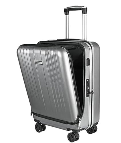 WYYDHGBF Gepäck Handgepäck Koffer mit Frontöffnung Wiederaufladbarer Hartschalenkoffer mit USB Handgepäck Koffer Aufgegebener Koffer Aufgegebenes Gepäck von WYYDHGBF