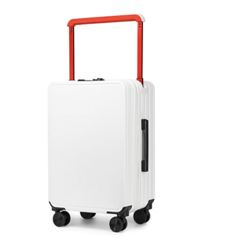 WYYDHGBF Mittig montierter breiter Trolley-Koffer, Koffer mit Ladeanschluss und Hakendesign für Geschäftsreisen und Reisen von WYYDHGBF