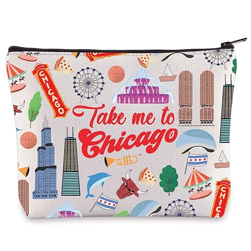 WZMPA Chicago Travel Cosmetic Bag Chicago Souvenir Gifts Take Me To Chicago Zipper Pouch Bag Chicago City Merchandise, nach Chicago WZMPA Chicago Travel Cosmetic Bag Chicago Souvenir Gifts Take Me To Chicago Zipper Pouch Bag Chicago City Merchandise, nach Chicago von WZMPA