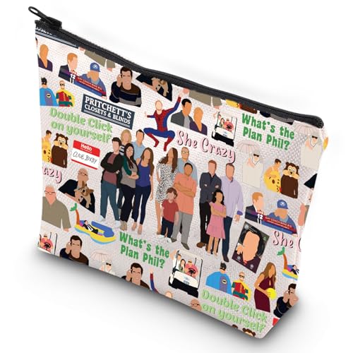 WZMPA Dunphy Family Kosmetiktasche Phil & Claire Dunphy Fans Geschenk What's The Plan Phil Zipper Pouch Bag Bag Jay & Gloria Fans Geschenk, Was ist der Plan Phil, Passform: von WZMPA