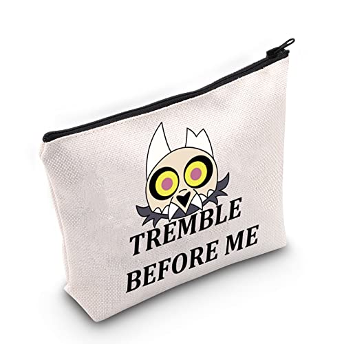 WZMPA Owl King Kosmetiktasche mit Reißverschluss für Frauen und Mädchen, Tremble Me, Passform von WZMPA