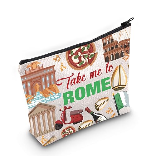 WZMPA Reise-Kosmetiktasche mit Reißverschluss, Motiv: Rom / Italien, Reisegeschenk, "Take Me To Rom", Take Rom, Passform: WZMPA Reise-Kosmetiktasche mit Reißverschluss, Motiv: Rom / Italien, Reisegeschenk, "Take Me To Rom", Take Rom, Passform: von WZMPA