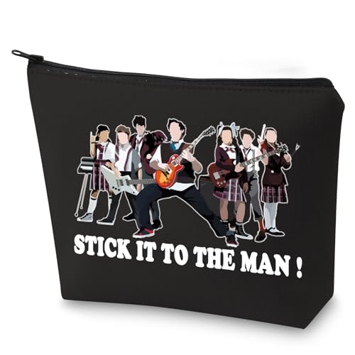 WZMPA School of Rock Musik-Kosmetiktasche, Dewey Finn Fans, Geschenke, Stick It To The Man Make-up, Reißverschluss, Broadway Musikartikel, Stick Man BL, Kosmetiktasche von WZMPA