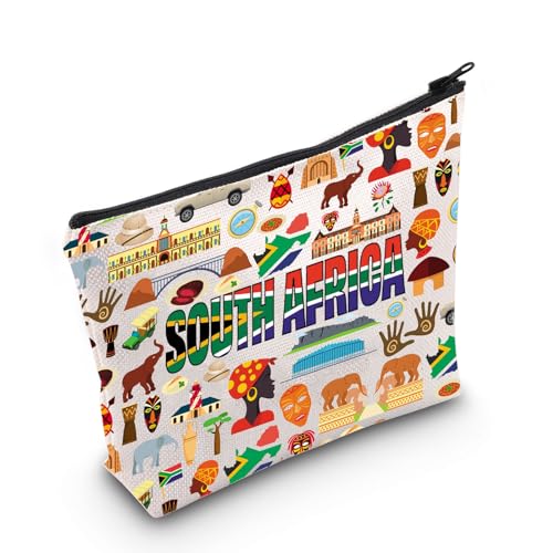 WZMPA Südafrika-Reisetasche, Südafrika, Reisegeschenk, Südafrika, Urlaub, Reißverschluss, Make-up-Tasche für Südafrika, Touristen, Südafrika, Passform: WZMPA Südafrika-Reisetasche, Südafrika, Reisegeschenk, Südafrika, Urlaub, Reißverschluss, Make-up-Tasche für Südafrika, Touristen, Südafrika, Passform: von WZMPA