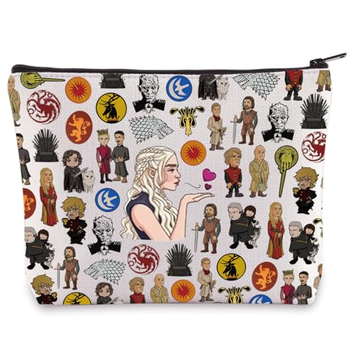 WZMPA Thrones Game Make-up-Tasche, Daenerys Fans, Geschenke, Eddard Reißverschluss, Stark & Targaryen Geschenk Haus Stark Merch, Targaryen Drache, Passform: WZMPA Thrones Game Make-up-Tasche, Daenerys Fans, Geschenke, Eddard Reißverschluss, Stark & Targaryen Geschenk Haus Stark Merch, Targaryen Drache, Passform: von WZMPA