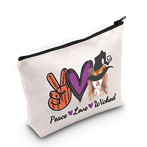 WZMPA Wick Musical Drama Kosmetik Make-up Tasche Elphaba Fans inspiriert Geschenk Peace Love Wick Make-up Tasche für Frauen Mädchen, Peace Wick WZMPA Wick Musical Drama Kosmetik Make-up Tasche Elphaba Fans inspiriert Geschenk Peace Love Wick Make-up Tasche für Frauen Mädchen, Peace Wick von WZMPA