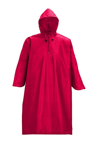 Wäfo Unisex PU-beschichteter Regen - und Wanderponcho Füssen, rot, M, 3900 von Wäfo