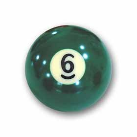 Billardkugel Nr.6 Pool-Ball "Favorite" Nr. 6 von Wagner Automaten