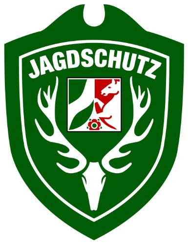 Waidmannsbruecke Unisex – Erwachsene Jagdschutz Nordrhein-Westfalen Autoschild, Grün, One Size von Waidmannsbruecke