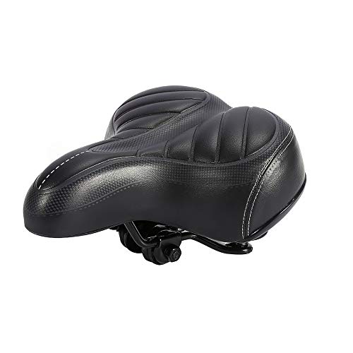 Fahrradsitz Wasserdichter Sattel Fahrradsattel mit Elastischem Schwamm,Konvex Gestreiftes Design, Bequem und atmungsaktiv, schwarz, 250 mm x 200 mm x 60 mm Fahrradsitz Wasserdichter Sattel Fahrradsattel mit Elastischem Schwamm,Konvex Gestreiftes Design, Bequem und atmungsaktiv, schwarz, 250 mm x 200 mm x 60 mm von Wakects