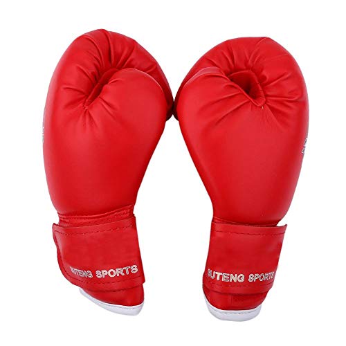 Wakects Kinder Boxhandschuhe mit Klettverschluss, kleine Boxhandschuhe für Kinder von 3-12 Jahren, Training Gloves PU für Muay Thai, Kickboxing und Sandsack, rot von Wakects