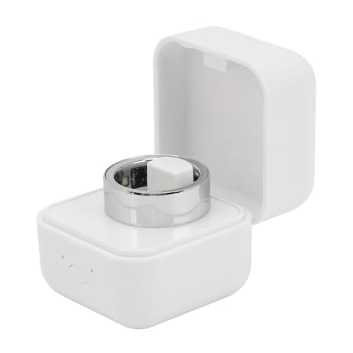 Wakects Smart Ring mit Körpertemperaturüberwachung, Schlaf-Tracker, Schrittzähler, Kamerasteuerung, IPX8 (Größe 18 18,9 mm ID für 59,5 mm Finger) von Wakects