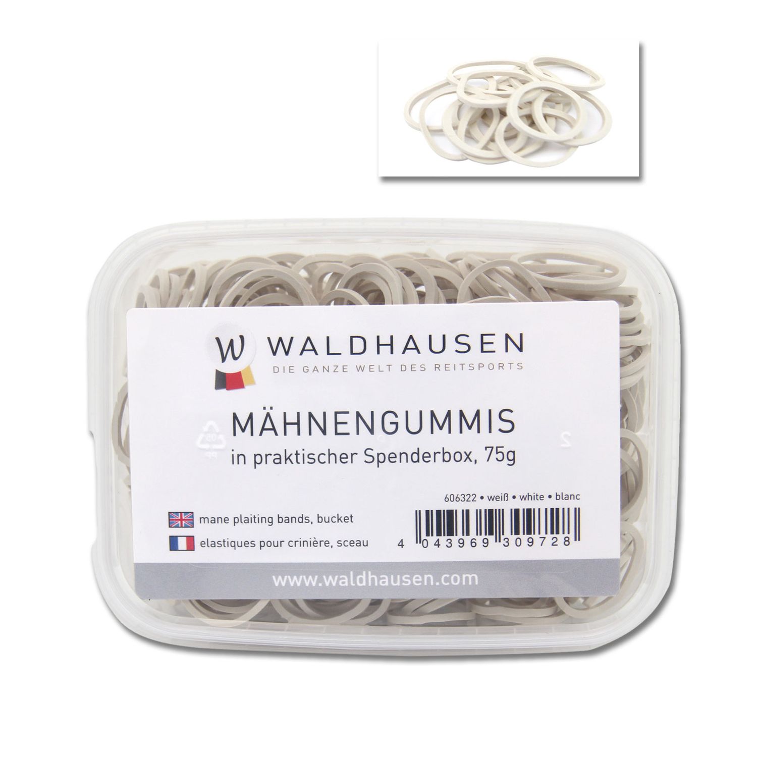 Waldhausen Mähnengummis in Spenderbox 75g Waldhausen Mähnengummis in Spenderbox 75g von Waldhausen