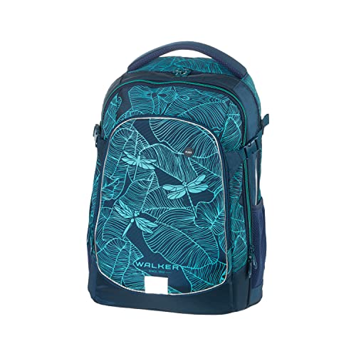 Walker 42039-064 - Schulrucksack Fame 2.0 "Glow in the Dark" mit 2 Fächern, Seitentaschen und Leucht-Effekt, Schultasche inkl. Rücken-Polsterung, verstellbarem Schulter- und Brustgurt von Walker