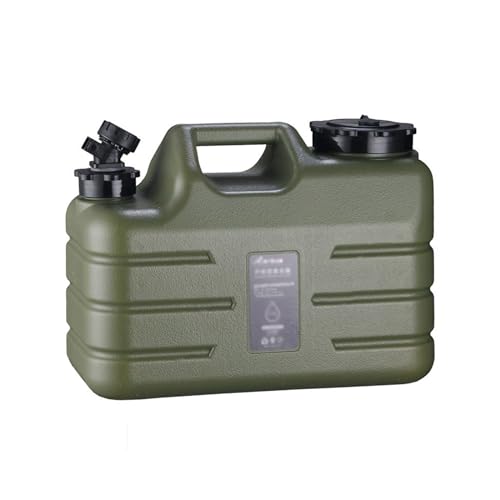 Wasserbehälter Camping Bpa Frei Mit Hahn Wasserleitung Kanister Trinkwasserkanister Mit Verlängerung Wasserleitung Camping Wasserkanister Notfall Wassertank Für Wandern Picknicks Notfall,18L,Green von Walkervo