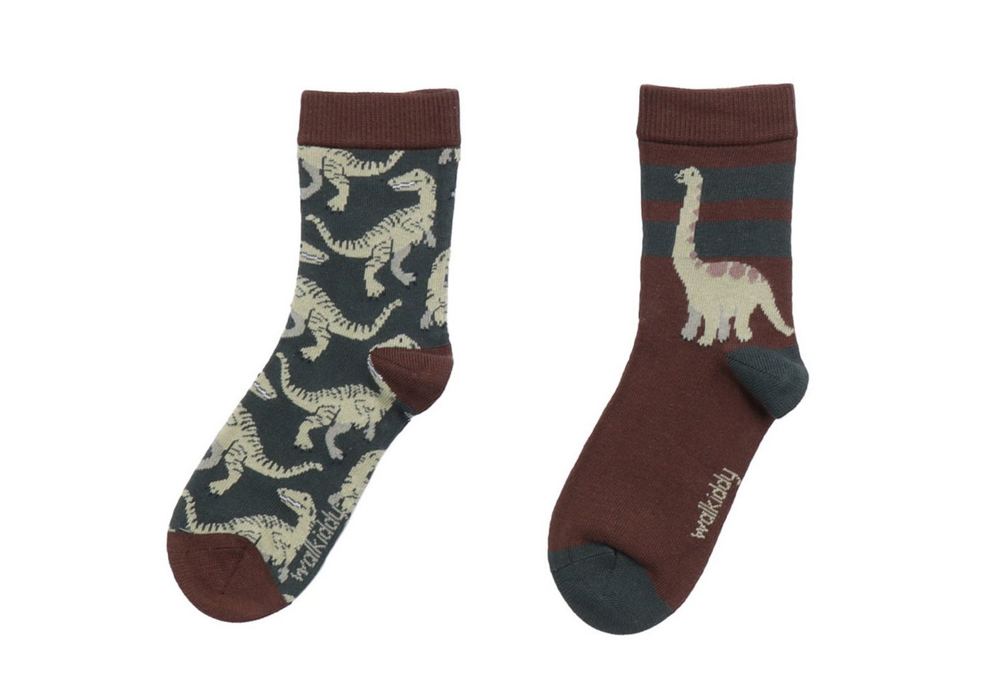 Walkiddy Laufsocken Walkiddy Doppelpack Socken Dinosaurier 25/27 Dinoprint von Walkiddy