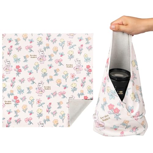 Walking Way Magic Protective Wrap Selbstklebe-Etui Kit Kratzfest Staubdicht Waschbar Tuch für Kameras Objektiv Elektronische und kosmetische Produkte(Bunny, 45 * 45cm) von Walking Way