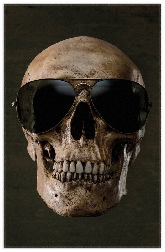 Wallario Teppich Totenschädel mit cooler Sonnenbrille, rechteckig, rutschfest Wallario Teppich Totenschädel mit cooler Sonnenbrille, rechteckig, rutschfest von Wallario