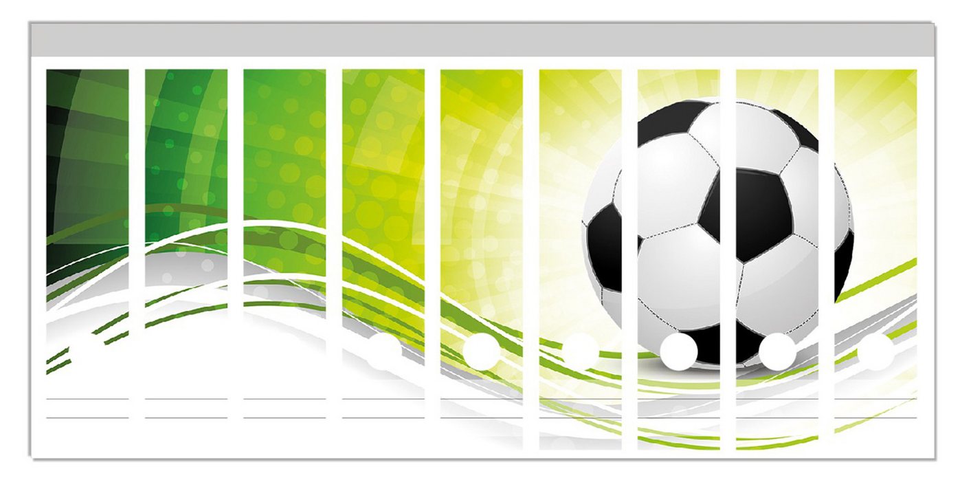 Wallario Etiketten Fußball - grün weiße Wellen Muster, Ordnerrücken-Sticker in verschiedenen Ausführungen Wallario Etiketten Fußball - grün weiße Wellen Muster, Ordnerrücken-Sticker in verschiedenen Ausführungen von Wallario