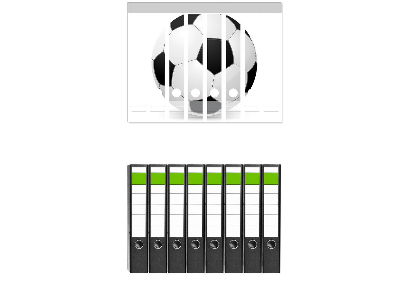 Wallario Etiketten Fußball klassisch vor weißem Hintergrund, Ordnerrücken-Sticker in verschiedenen Ausführungen Wallario Etiketten Fußball klassisch vor weißem Hintergrund, Ordnerrücken-Sticker in verschiedenen Ausführungen von Wallario
