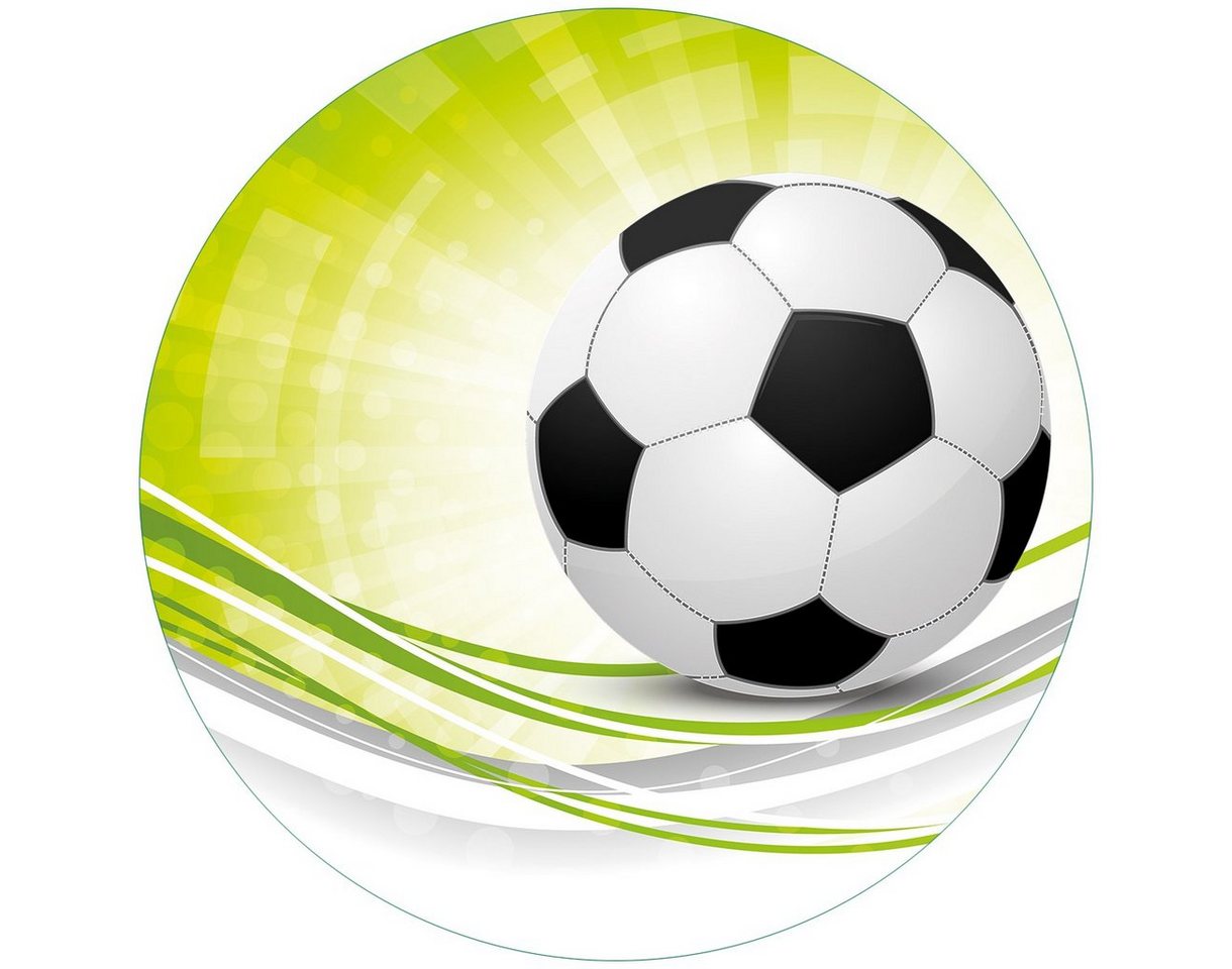 Wallario Glasbild, Fußball - grün weiße Wellen Muster, in verschiedenen Ausführungen Wallario Glasbild, Fußball - grün weiße Wellen Muster, in verschiedenen Ausführungen von Wallario