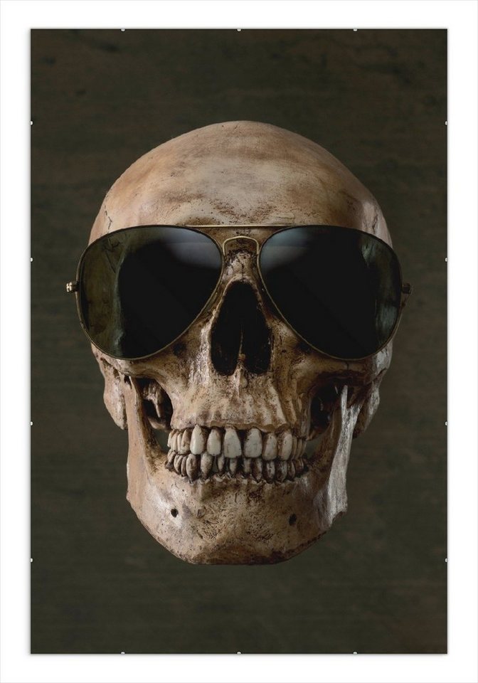 Wallario Poster, Totenschädel mit cooler Sonnenbrille, in verschiedenen Ausführungen Wallario Poster, Totenschädel mit cooler Sonnenbrille, in verschiedenen Ausführungen von Wallario