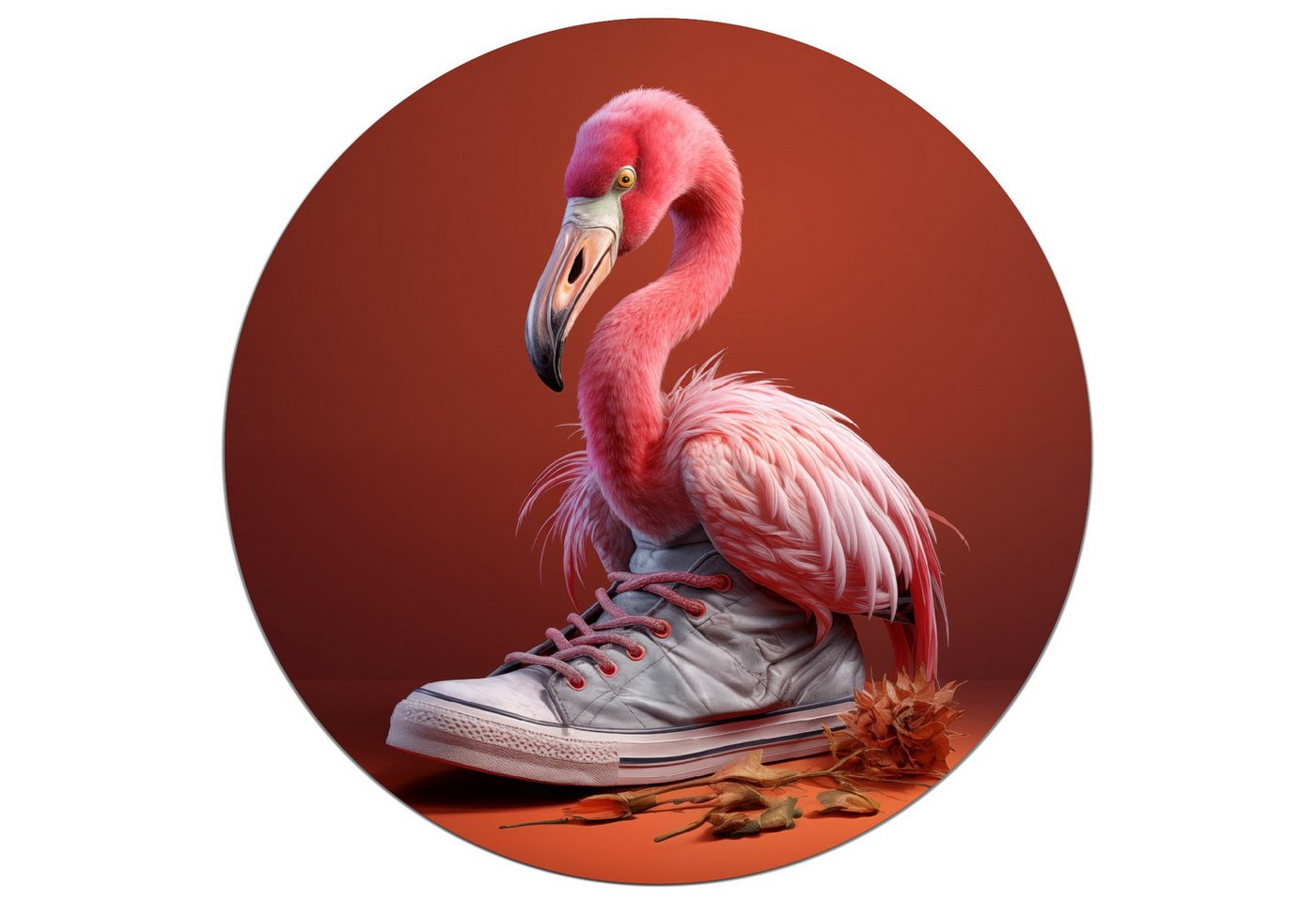Wallario Wandfolie, Flamingo im Sneaker, wasserresistent, geeignet für Bad und Dusche Wallario Wandfolie, Flamingo im Sneaker, wasserresistent, geeignet für Bad und Dusche von Wallario