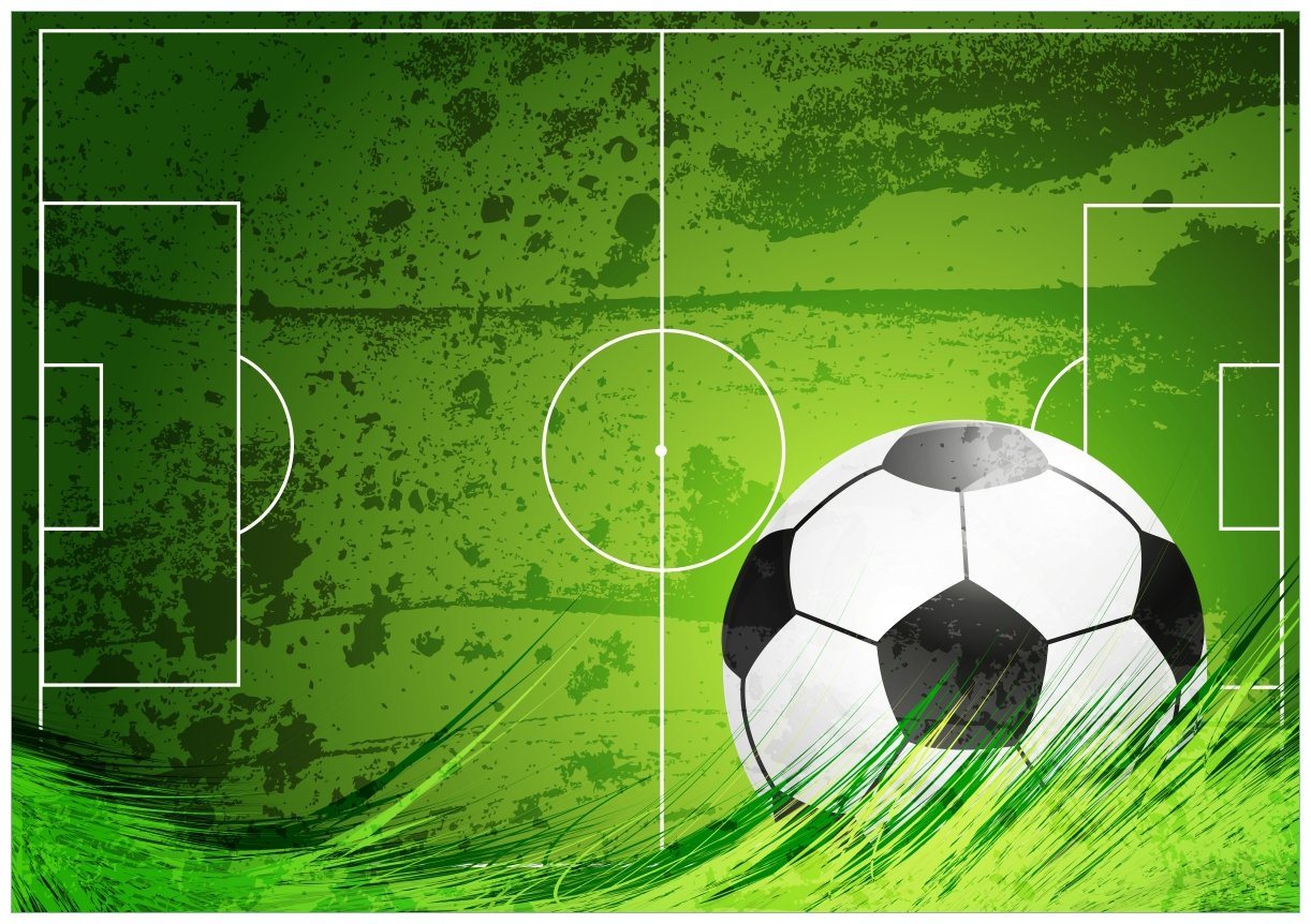 Wallario Wandfolie, Fußball-Feld klassisch grün mit Ball, in verschiedenen Ausführungen Wallario Wandfolie, Fußball-Feld klassisch grün mit Ball, in verschiedenen Ausführungen von Wallario