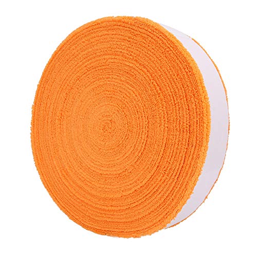 Wallfire 10 Meters Badminton Tennisschläger Anti-rutsch-Baumwolle Handtuchgriff Big Reel Handtuchgriffrolle Overgrip Schweißband Band Aufgenommen Wraps (Color : Orange) von Wallfire