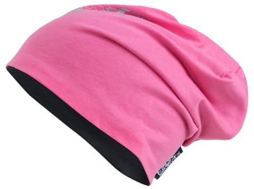 SAFETYMAKER Safety Maker 44560 Wende Beanie Mütze, für Joggen, Laufen, Sport, Laufmütze, Sportmütze Herren/Damen pink-schwarz von Walser