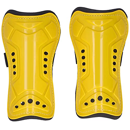 1 Paar Fußball-Beinschützer, Fußball-Sport-Beinschützer, Trainings-Beinschützer für Erwachsene in Gelb, aus robustem Hartplastik zum Schutz der Waden (Gelb) von Wamsound