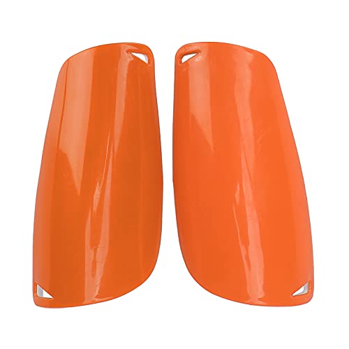2 Stück Fußball-Beinschützer für Fußballspiele, um Stöße zu reduzieren, das Auftreten von Wadenfrakturen zu reduzieren und die Beine während des Trainings zu schützen (Orange) von Wamsound