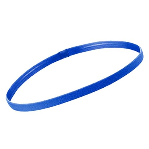 Dünnes, rutschfestes, elastisches Sport-Stirnband Haarband mit rutschfestem Silikongriff Übungs-Schweißband, Kopfbedeckung für Männer und Frauen Fußball Basketball Fußball Tennis (Azul Oscuro) von Wamsound