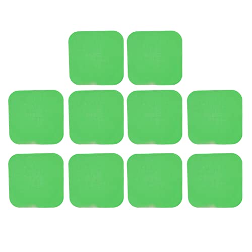 Wamsound 10 Stück Fußball-Spot-Marker, PP, 23 cm, quadratisch, flach, Fußball-Bodenpunkte, Trainingszubehör, Geschwindigkeitstrainingsmarker, flach für Geschwindigkeitstraining im Freien (Green) von Wamsound