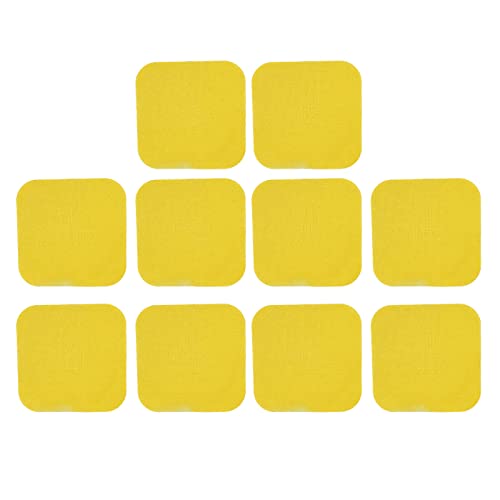 Wamsound 10 Stück Fußball-Spot-Marker, PP, 23 cm, quadratisch, flach, Fußball-Bodenpunkte, Trainingszubehör, Geschwindigkeitstrainingsmarker, flach für Geschwindigkeitstraining im Freien (Yellow) von Wamsound