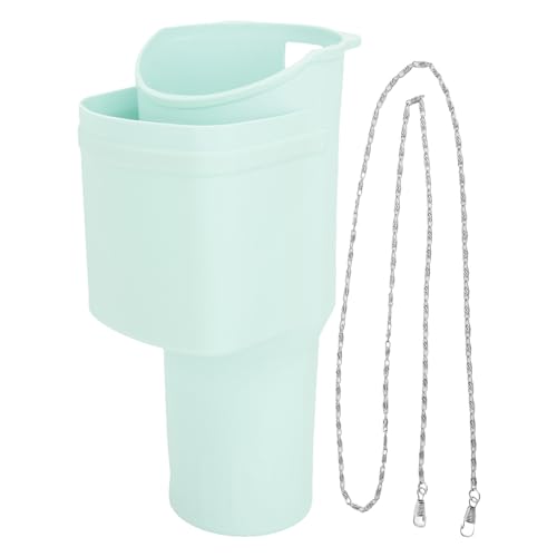 Wamsound Cup-Silikon-Stiefelhülle mit Tasche, Wasserflaschenhalter mit Schultergurt, Wasserflaschen-Tragekette, Outdoor-Wasserflaschenhalter für 40-Unzen-Becher (Grün) von Wamsound