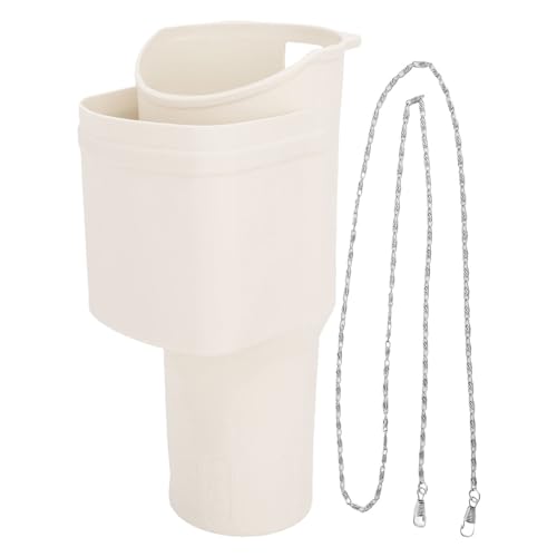 Wamsound Cup-Silikon-Stiefelhülle mit Tasche, Wasserflaschenhalter mit Schultergurt, Wasserflaschen-Tragekette, Outdoor-Wasserflaschenhalter für 40-Unzen-Becher (Khaki) von Wamsound