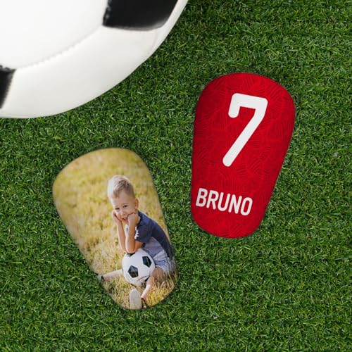 Wanapix | Personalisierte Fußball Schienbeinschoner Mini | Shinguards mit Foto und Text | Kinder und Erwachsene | 8 x 10 cm | Rot Wanapix | Personalisierte Fußball Schienbeinschoner Mini | Shinguards mit Foto und Text | Kinder und Erwachsene | 8 x 10 cm | Rot von Wanapix