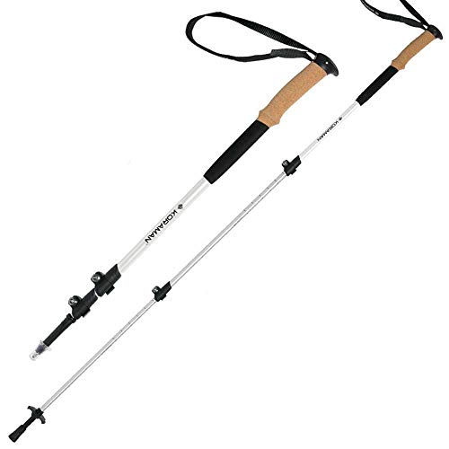 WangLx Trekking Pole Wanderstocke Walking Stöcke 7075 Aluminum Alloy (EIN stück Aufbewahrungslänge 38cm Mit Anti-Shock Dämpfung Und Aufbewahrungstasche, White WangLx Trekking Pole Wanderstocke Walking Stöcke 7075 Aluminum Alloy (EIN stück Aufbewahrungslänge 38cm Mit Anti-Shock Dämpfung Und Aufbewahrungstasche, White von WangLx Trekking Pole