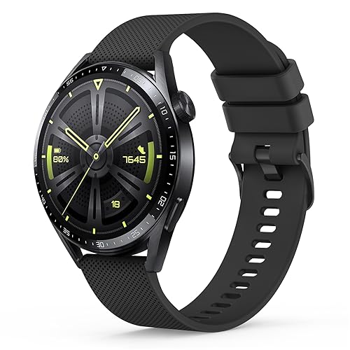 Wanme Armband für Huawei Watch GT 3 46mm Armband/GT 4 46mm/ GT 3 Pro 46mm / GT 4 Pro Herren Damen, 22mm Silikon Armbänder Classic Sport Ersatz Uhrenarmband für Huawei Watch GT 2 46mm/GT 2 Pro/GT 2e Wanme Armband für Huawei Watch GT 3 46mm Armband/GT 4 46mm/ GT 3 Pro 46mm / GT 4 Pro Herren Damen, 22mm Silikon Armbänder Classic Sport Ersatz Uhrenarmband für Huawei Watch GT 2 46mm/GT 2 Pro/GT 2e von Wanme