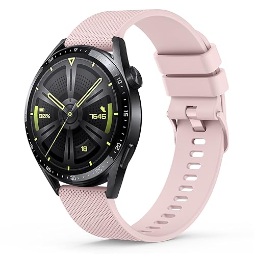 Wanme Armband für Huawei Watch GT 3 46mm Armband/GT 4 46mm/ GT 3 Pro 46mm / GT 4 Pro Herren Damen, 22mm Silikon Armbänder Classic Sport Ersatz Uhrenarmband für Huawei Watch GT 2 46mm/GT 2 Pro/GT 2e von Wanme