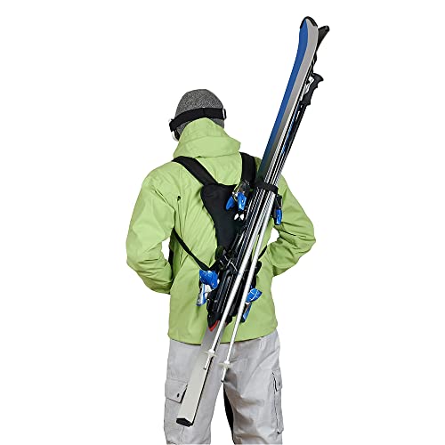 Wantalis - Skiback - Ein revolutionäres Produkt, um Ihre Ski freihändig zu tragen - Anpassbare und verstellbare Schultergurte, Schwarz Wantalis - Skiback - Ein revolutionäres Produkt, um Ihre Ski freihändig zu tragen - Anpassbare und verstellbare Schultergurte, Schwarz von Wantalis